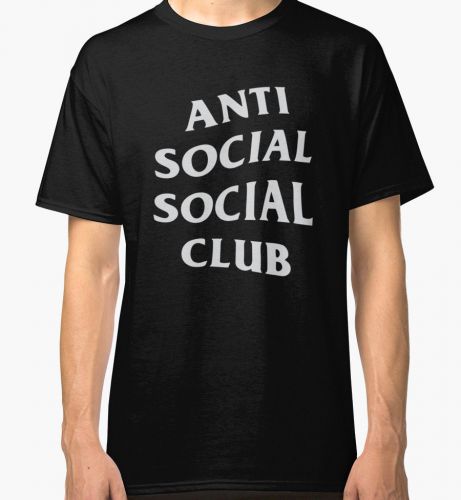 New Anti Social Social Club Men&#039;s Black Tees Tshirt Clothing