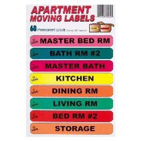 Apartment moving labels identify box contents with 60 moving box labels supplies for sale