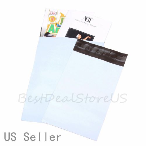50 9x12 white poly mailer self sealing shipping envelopes bags 2.0mil 9”x12” for sale