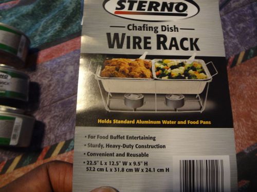 2 STERNO WIRE RACK WITH 6 GREEN WICK