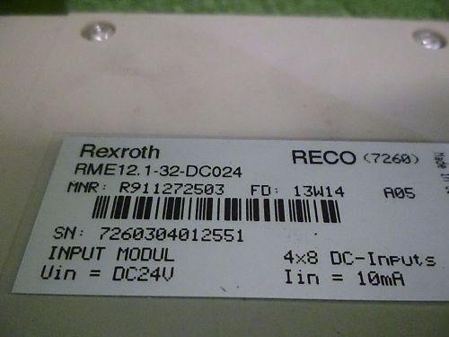 REX ROTH RME12.1-32-DC024 INPUT MODULE *NEW NO BOX*