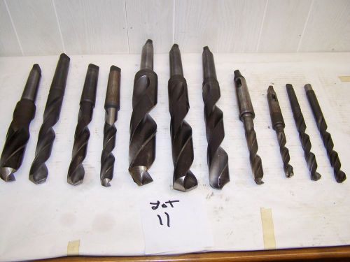 Large twist drills, 11 pieces - 5/8&#034; to 2&#034;, all in good shape for sale