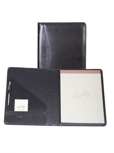 Scully Leather 5012Z-06-24 Black Italian Leather Letter Sized Pad