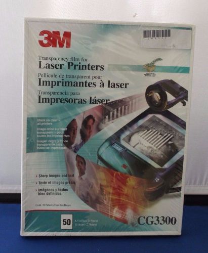 3M Products - 3M - Black &amp; White Laser Printer Transparency Film, Clear, Letter,