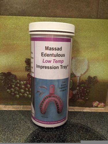 Massad Edentulous Low Temp Dental Impression Trays  Size 5- Lower  Qty:12