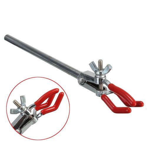 Adjustment three prong lab extension flask clip clamp for lab stand for sale