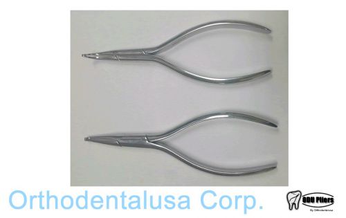 Set of 2 Pcs - Professional Orthodontics Plier HOW UTILITY STRAIGHT AND CURVED
