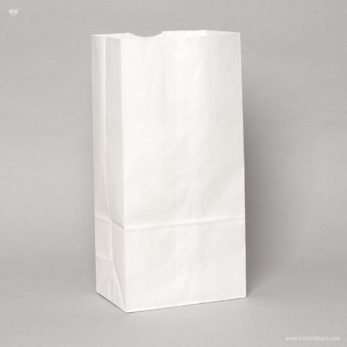 Duro 6 lb. Recycled White Paper Bag - 500 per pack