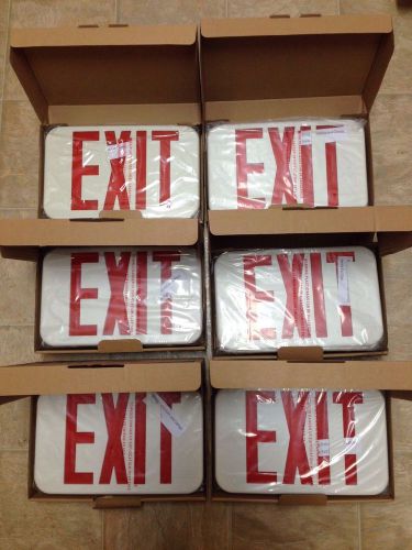 Lot lithonia lighting red exit sign exr led m6 for sale