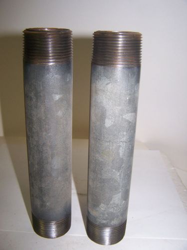 1 1/4&#034;  x 8&#034; galvanized pipe nipple qty. 2 for sale