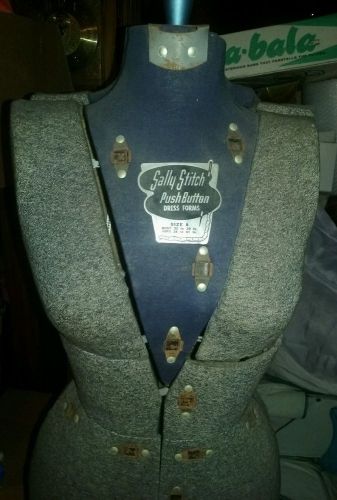 Vintage SALLY STITCH Push Button DRESS Mannequin Form Bust 32-39 hips 34-41