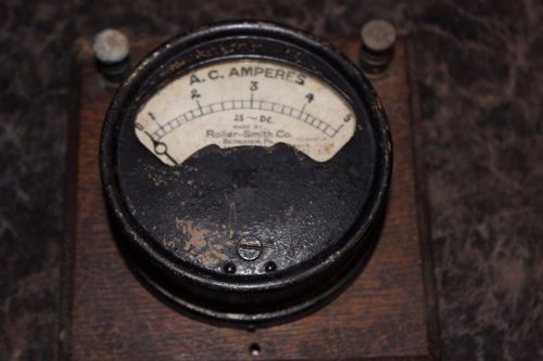 Antique a.c amperes roller-smith.co gauge tester steam punk rat rod for sale