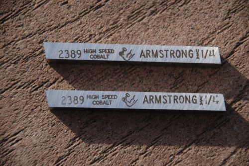 Lot of Two (2) Armstrong High Speed Cobalt Tool Bits 1/4 inch