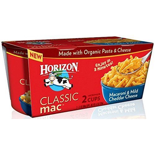 Horizon Organic Macaroni and Mild Cheddar Cheese, 2.1 Ounce - 2 per pack -- 6
