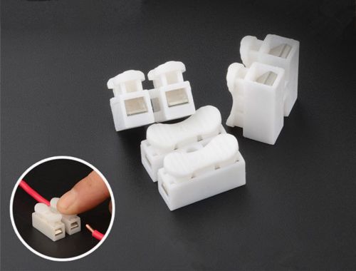 20pcs ch-2 quick connector cable clamp terminal block spring connector wire led for sale