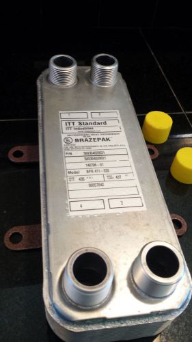 Itt standard xchange brazepak brazed plate refrigerant heat exchanger bp-411-20 for sale