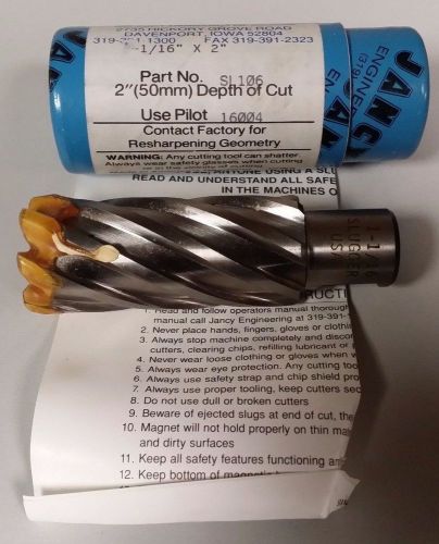 Jancy SL106 1-1/16&#034; x 2&#034; Slugger Drill Press Cutter Bit New Unused