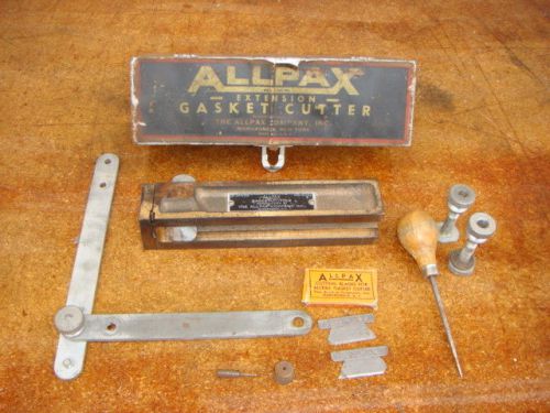 VINTAGE  ALLPAX EXTENSION GASKET CUTTER SOLID BRASS IN ORIGINAL METAL BOX