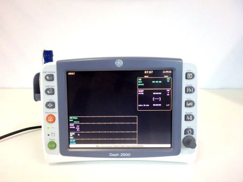 Ge dash 2500 vital signs patient monitor w/ printer &amp; thermometer medical for sale