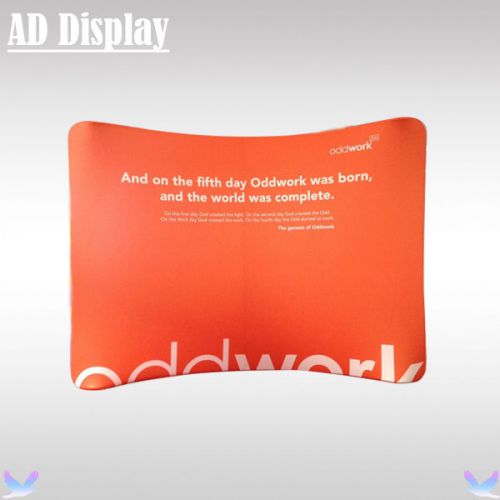 10ft*7.5ft Curve Trade Show Fabric Display Stand With Single Side Printed Banner