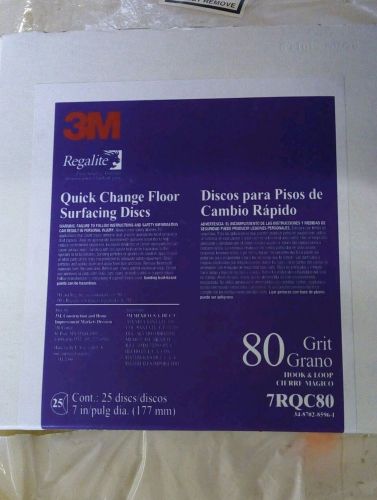 3M Regalite Quick Change Floor Surfacing Discs Hook &amp; Loop 7&#034; 177mm Box of 25