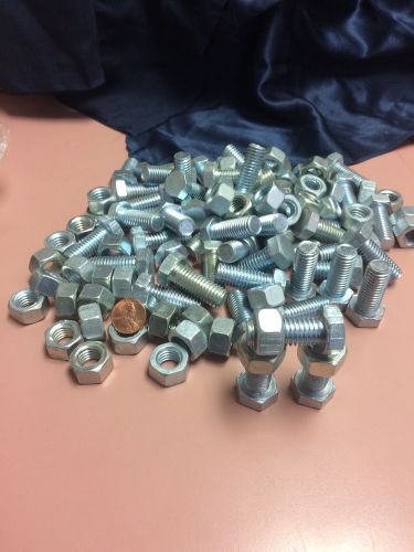 Bolts nuts plated steel hex head mixed grades steampunk crafts for sale