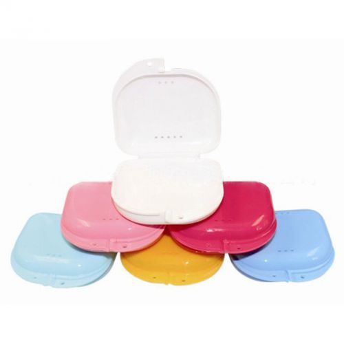 50pcs dental retainer orthodontic mouthguard denture storage cases box colorful for sale