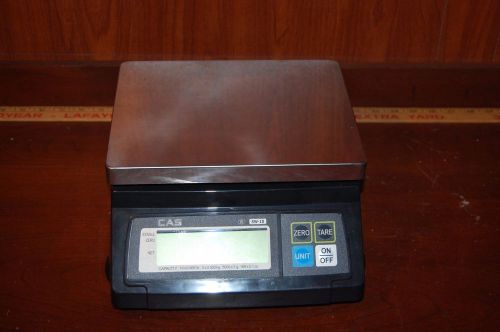CAS SW-10 Portable Digital Scale Meat Food 10 lb x 0.005 lb Legal for Trade