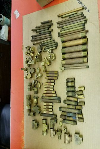 Huge lot of brass nipples and fittings new! over 100 pieces for sale