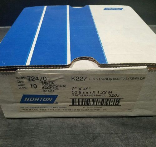 Norton Sander Belts Size 2 x 48 320J Grit box of 10