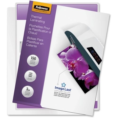 NEW Fellowes 5200509 Glossy Pouches Letter, 3mil, 150Pack Laminating Pouch 150