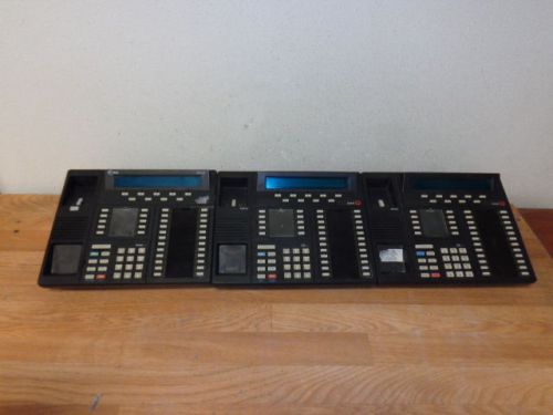 One lot of 3 lucent avaya 8434dx office telephones black working free shipping ! for sale