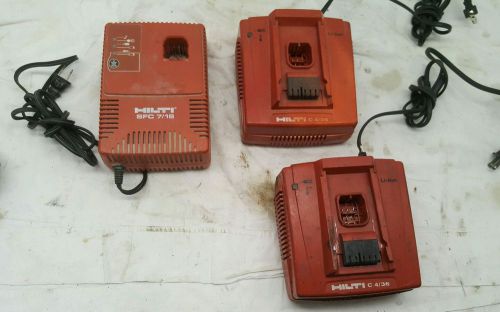 Lot of 3 Hilti C 4/36 BATTERY CHARGER sfc 7/18