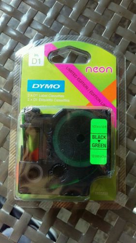 2 Pack Dymo D1 Neon Pink/Green Labels