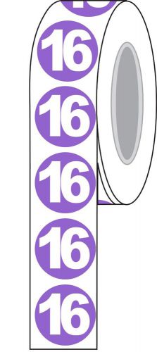 1-1/2&#034; Diameter &#034;16&#034; Inventory Control Label Compulabel (821737)