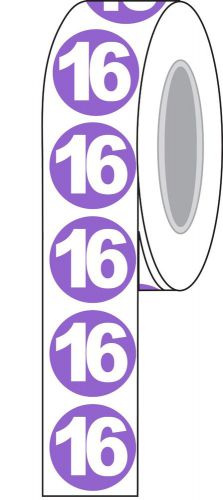 1-1/2&#034; Diameter &#034;16&#034; Inventory Control Label Compulabel (821737)