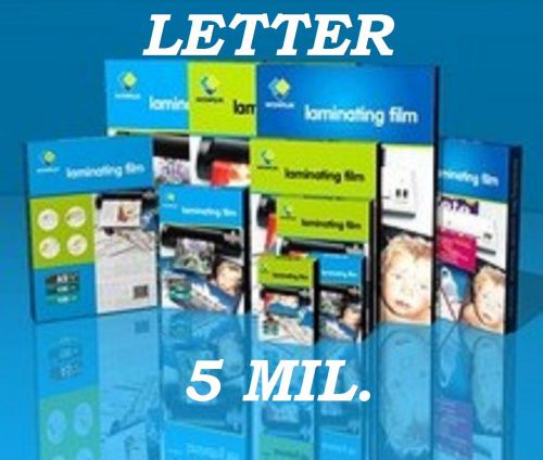 Letter Size 5 Mil 100 Pack Quality Laminating Pouches Sheets  9 x 11-1/2