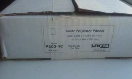 Leneta clear polyester panels form P300-4C B#3705 7-5/8 x 10-1/4 in