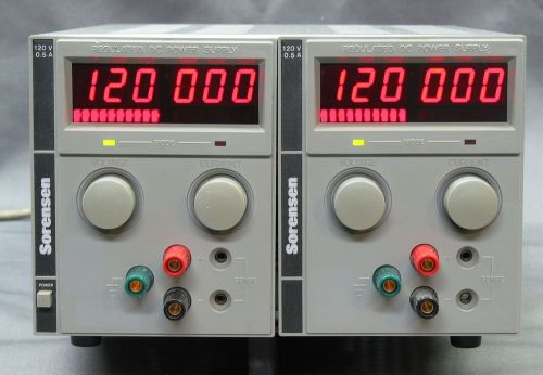 Sorensen xtd120-.5 dual dc power supply, 0-120v @ 500ma, gpib, tested good for sale