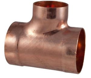 2 in. x 2 in. x 1-1/2 in. Copper DWV All Cup Reducing Tee Fitting Everbilt QTY-5