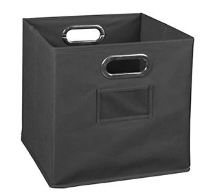 Niche Foldable Fabric Single Storage Bin, Grey