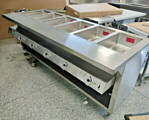 88&#034; 6 Well Premium Duke E-6-DLSS Heavy Duty WET Steam-Table Cabinet 3 Ph Elec