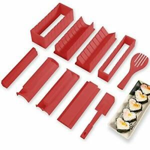 Sushi Making Kit Deluxe Edition with Complete Sushi Set 10 Pieces Plastic Sus...