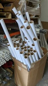 2 x 46 thick wall White Mailing Shipping Poster Tubes 12 pack. Surplus w/caps
