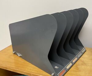 VTG Cole Steel Vertical Desktop File Sorter Gray Mid Century Modern MCM Office