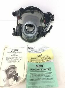 NEW SCOTT SAFETY AV-2000 Full Face Respirator Black Mask Model 65 FREE SHIPPING