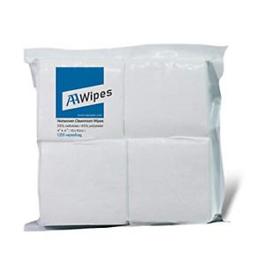 AAwipes Cleanroom Wipes Lint Free Wipes 4&#034; x 4&#034; Bag of 1200 Pcs Blend Grade A,