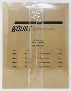 Quill Cross-section Quadrille Pads Quad Ruled - 10 Pads Lot NOS NEW DK21