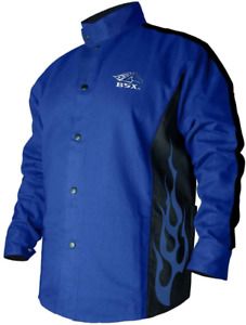 Black Stallion BSX FR Welding Coat - Roy. Blue/Black - XL