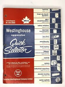 Westinghouse Apparatus Quick Selector 1966-67 Catalogue H-30-000 Canadian